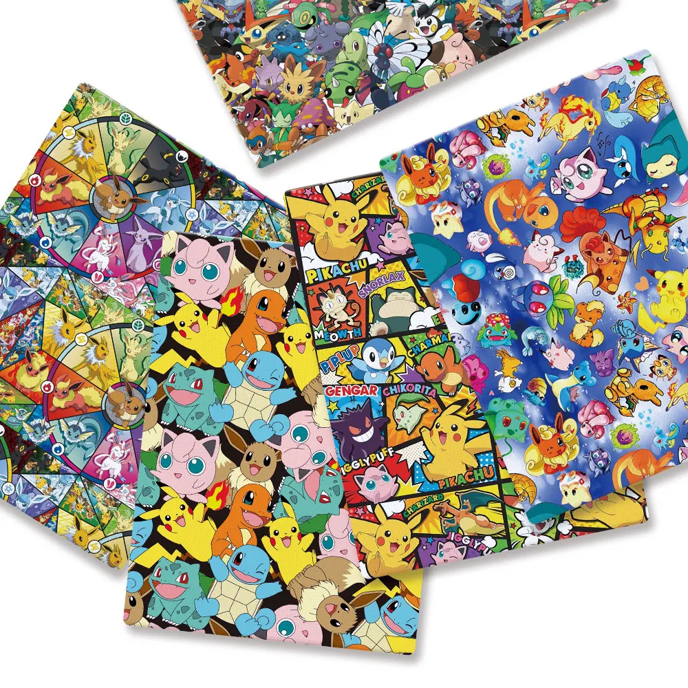 Baby Products 2 Years - ポケモン漫画生地 140*50 センチメートル手作り縫製パッチワークキルティングベビードレスホームシートプリント生地生地縫製子供