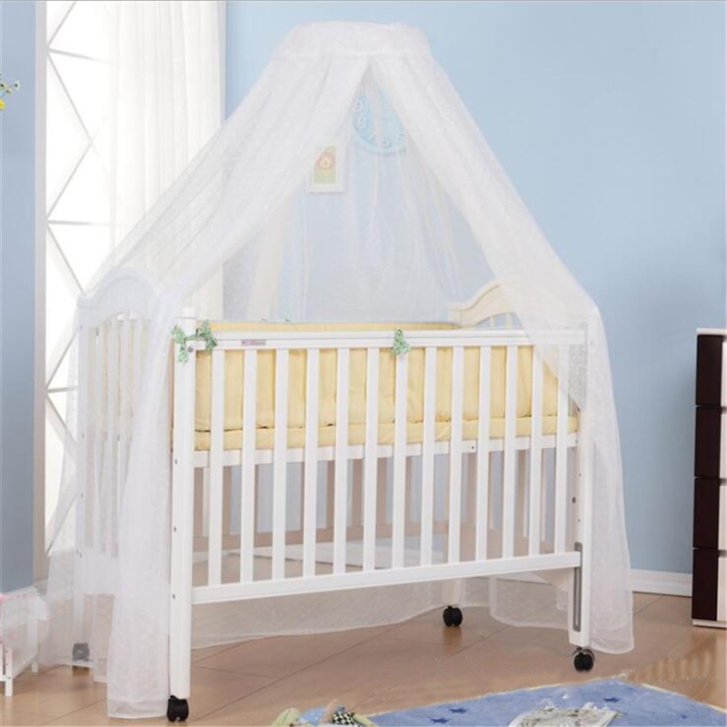 Baby Products For Summer - 蚊帳ホワイトブルーベビーベッドベッド宮殿蚊帳暗号化された花布エッジレースシンプルな無地ベッドユニバーサル