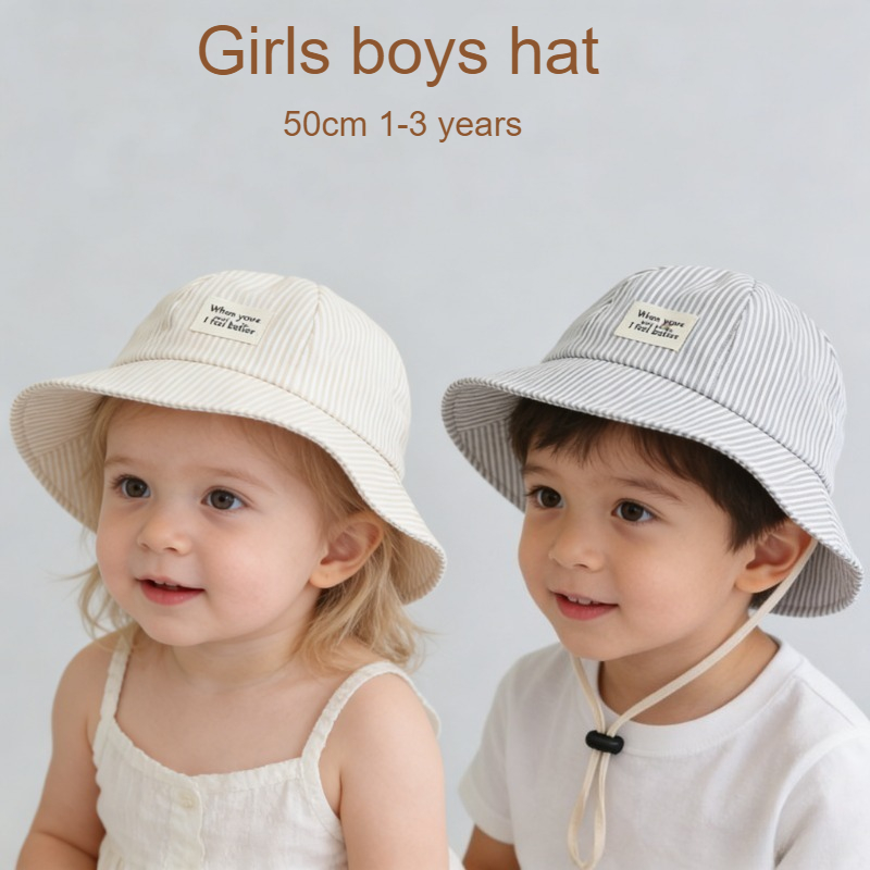 Baby Products For Summer - ベビーキッズかわいい太陽の帽子 50 センチメートル 1-3 年ファッション幼児早春夏綿女の子漁師の帽子子供太陽キャップ男の子帽子
