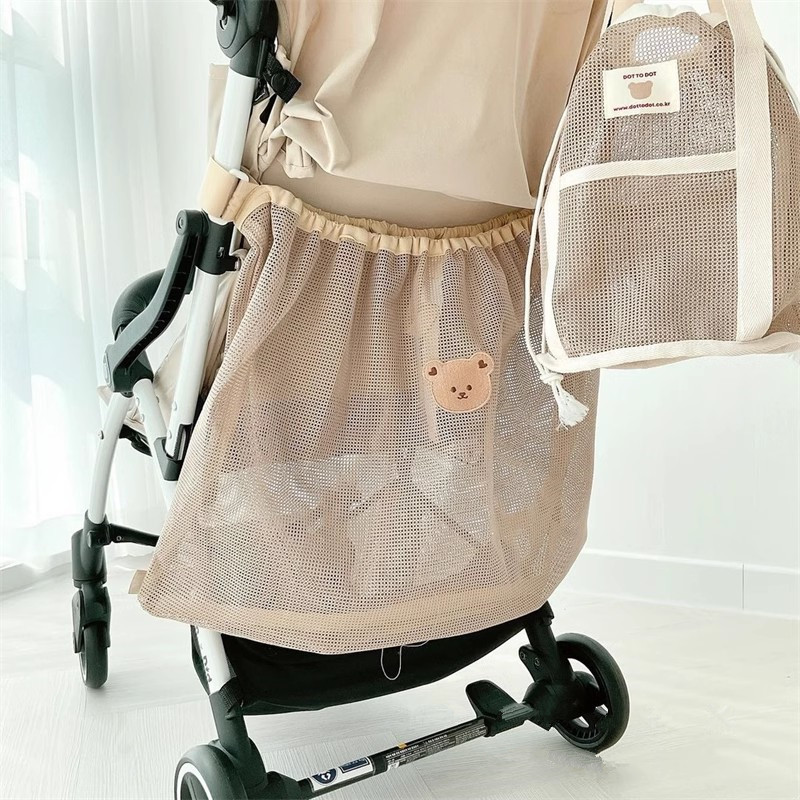 Baby Products Bag - 再利用可能なベビーカーハンギングバッグ夏メッシュベビーカーバッグおむつオーガナイザーベビーアイテムおむつポーチ大容量カートアクセサリー