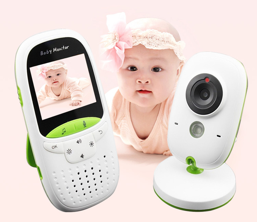 Wireless Baby Monitor - 2インチビデオベビーモニターカメラワイヤレスベビーシッター双方向通話ナイトビジョンIR LED温度ベビーナニーカメラ8つの子守唄