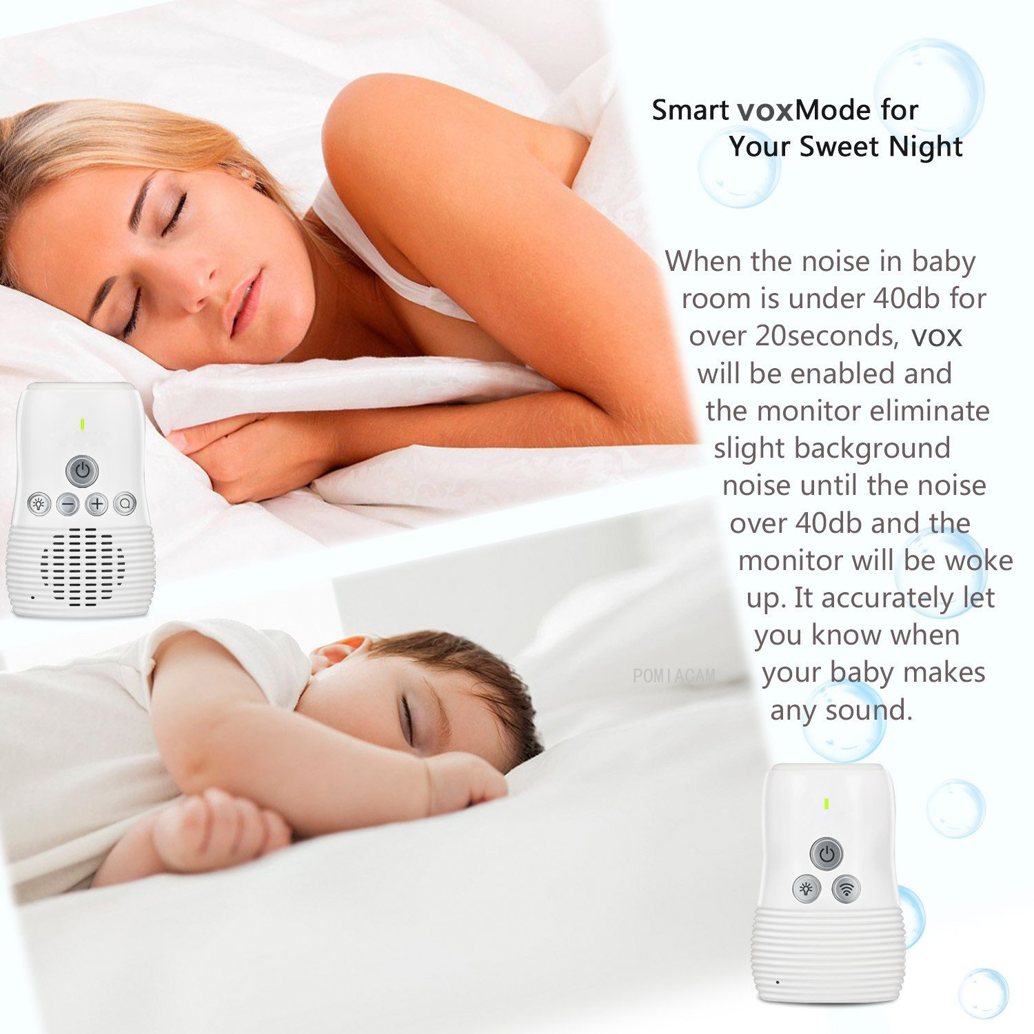 DBM-8 ベビーモニター オーディオ 双方向通話 VOXモ - Wireless Baby Monitor のレビューと価格