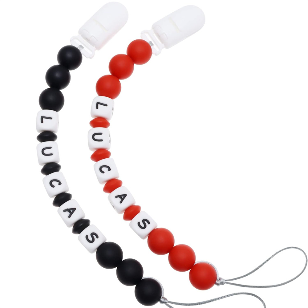 2 個ベビーおしゃぶりホルダーパーソナライズされた名前カスタ - Baby Products のレビューと価格
