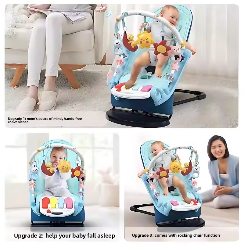 2 in 1 ベビーフィットネススタンド フットペダルピアノ - Baby Swing Bouncer のレビューと価格