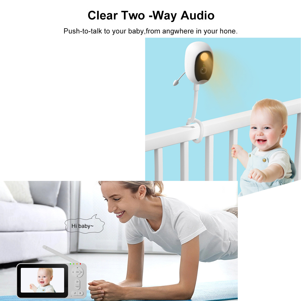 4.3インチインテリジェントベビーモニターカメラ、内蔵バッテ - Baby Monitor Sensor のレビューと価格