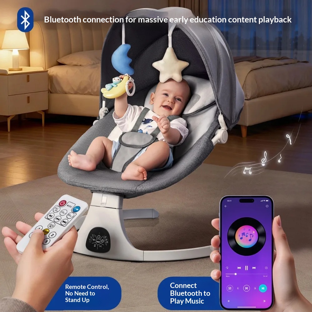 電動ベビーロッキングチェア（おもちゃ＆リモコン付き）新生児用 - Baby Swing Bouncer のレビューと価格