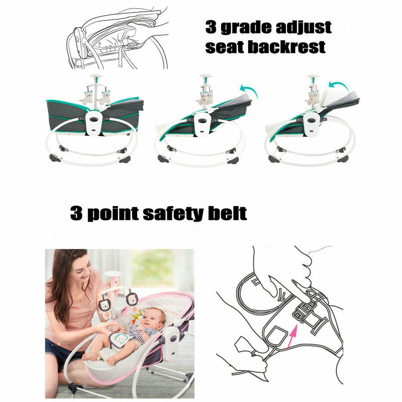 5 in 1ベビーロッカー幼児用スイングチェア新生児用バウン - Baby Swing Bouncer のレビューと価格