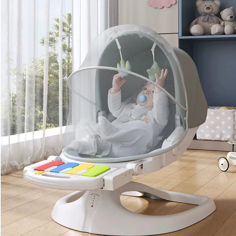 ピアノキー電動ロッキングチェア 赤ちゃん用 Bluetoot - Baby Swing Bouncer のレビューと価格