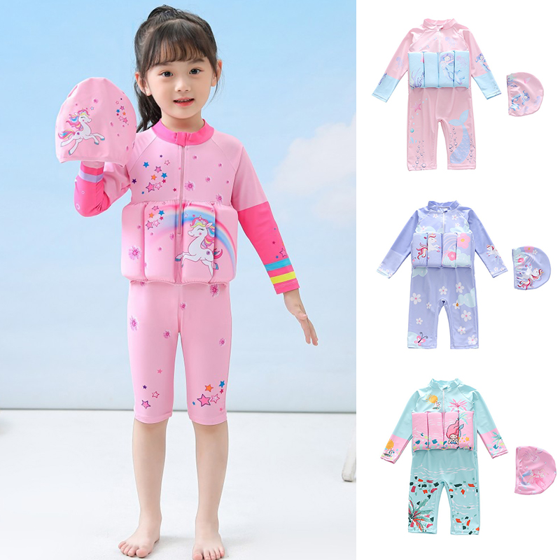 Ircomll 女の赤ちゃん浮力フローティング水着長袖ワンピ - Baby Swimming Floater のレビューと価格