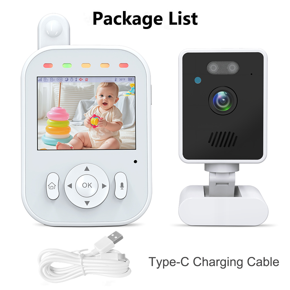 ベビーモニター ワイヤレス 室内用 2.8インチ 監視ビデオ - Baby Monitor Sensor のレビューと価格