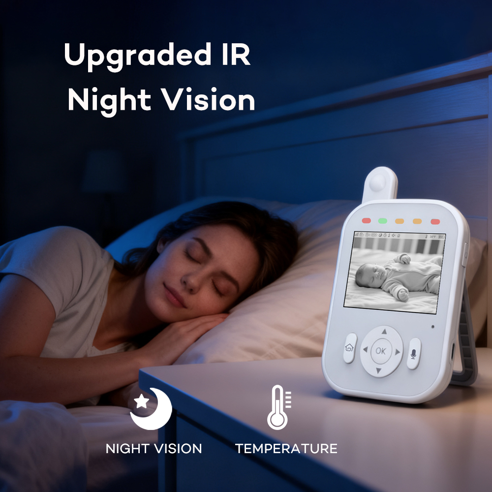 ベビーモニター ワイヤレス 室内用 2.8インチ 監視ビデオ - Baby Monitor Sensor のレビューと価格