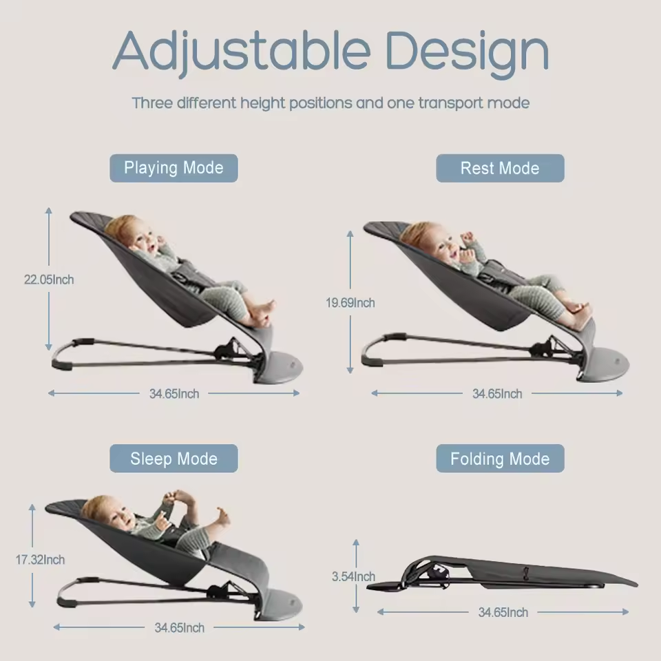 おもちゃ付き折りたたみ式ベビーロッキングチェア 調節可能なベ - Baby Swing Bouncer のレビューと価格